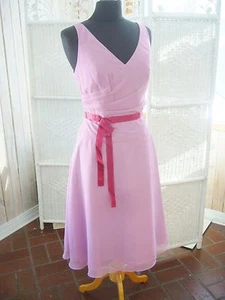 2019 EDEN MAIDS SZ 12 PINK COCKTAIL PARTY  BRIDESMAID DRESS GOWN - Picture 1 of 1