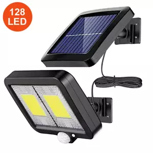 LED SOLARLEUCHTE MIT PIR BEWEGUNGSMELDER AUSSEN LAMPE FLUTER STRAHLER LICHT NEU - Bild 1 von 9