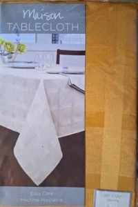 Mantel Benson Mills Maison Mostaza Oblongo 60" x 120" Nuevo en Paquete - Imagen 1 de 3