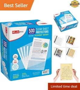 Acid-Free 500-Pack 8.5 x 11 Inch Crystal Clear Page Protectors for Home & Office - Picture 1 of 10