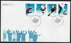 SALT LAKE CITY OLYMPICS = Official FDC of 4 stamps = Canada 2002 #1936-1939 - Picture 1 of 2