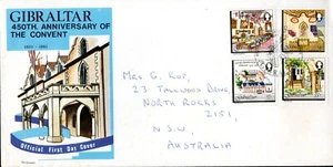 Gibraltar 1981 - 450th Anniversary of Convent FDC - FDI PMK - Hand Addressed - Picture 1 of 2