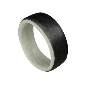 Carbon Fiber Grey/Purple Glow Ring- Handcrafted in USA- sizes 4-16 - Picture 1 of 9