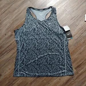 Nike Women's Racer back Tank Top Sz 1X Blue Black - Picture 1 of 7