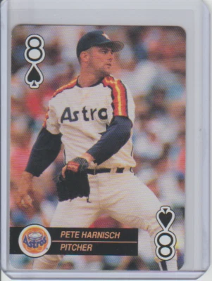 1992 U.S. Playing Card Co Baseball Aces 8 of Spades Pete Harnisch Houston Astros - Image 1 of 2