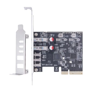 PCIe USB3.2 Gen 2 Adapter Card 5 Port Expansion for Desktop Computers 3 USB C - Bild 1 von 8