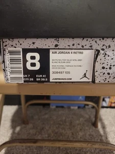 Size 8 - Jordan 4 Retro Military Blue 2012 - Picture 1 of 6