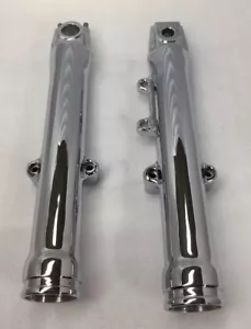 Harley 2007 -17 SOFTAIL G593-30 FXSTC CUSTOM CHROME Fork legs Sliders EXCHANGE - Picture 1 of 12