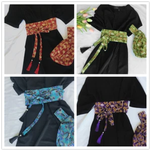 Corsé Cintura Borla Japonesa Cinturones Anchos Bambú Obi para Kimono Yukata De Colección - Imagen 1 de 16