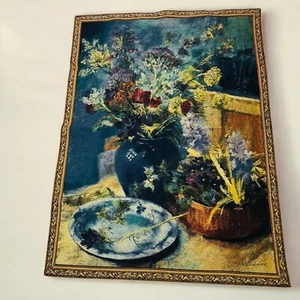 Tapiz colgante Riddle & Cockrell azul rural francés floral 48 pulgadas x 36 pulgadas - Imagen 1 de 11