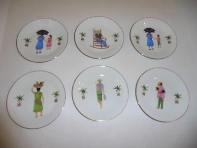 Philippe Deshoulieres Festival Jaune Bread & Butter Plates- Set of 6 - Image 1 of 4