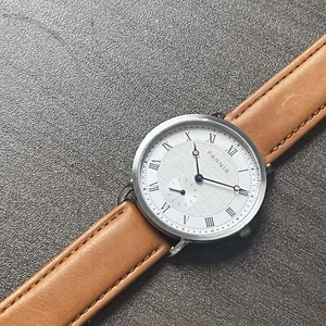 Parnis PA3004 Quartz Movement Stainless Steel Roman Silver Dial Wristwatch 40mm - Picture 1 of 11