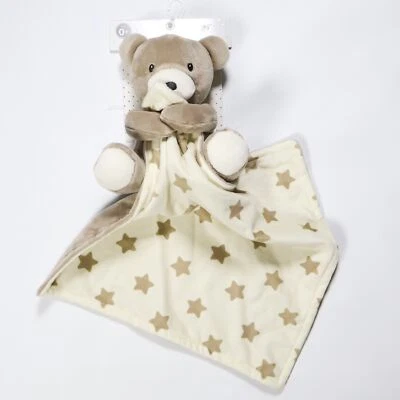 Nueva Manta de Seguridad Rene Rofe Lovey Peluche Marrón Oso Estrellas Soothie Lovie Nueva con Etiquetas Foto 1 de 4