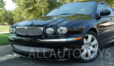 下底防撞网格栅适用于捷豹 X 型亮不锈钢或黑色 — 第 1/2 张图片