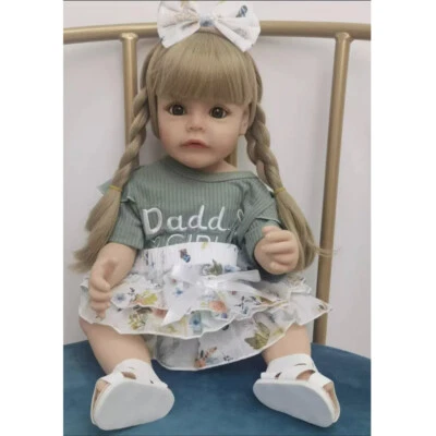 22inch Cute Reborn Baby Doll Full Body Vinyl Toddler Mädchenpuppe Sue-sue  - Bild 1 von 4