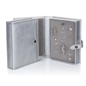 Little Book Of Rings Silver Large 1 Page Jewellery Holder Storage Box Book Gift - Picture 1 of 1