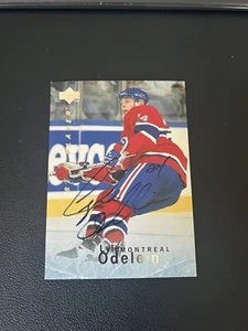 1995-96 CANADIENS Be A Player Autograph #S111 Lyle Odelein NHL Hockey Card - Picture 1 of 7