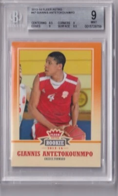 2013-14 Fleer Retro #47 Giannis Antetokounmpo RC Graded BGS 9 MINT Foto 1 de 2