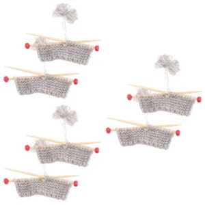 3 Pieces Mini Sweater Model Baby Miniature Decor Knitting for House - Picture 1 of 12