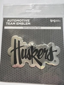 RARE! Nebraska Huskers Thin Metal Stick On Emblem Decal by IPG Sports - Picture 1 of 4