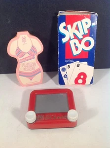 Vintage Game Lot POCKET  ETCH A SKETCH, Skip-Bo, Twos Company Playing Cards(new) - Picture 1 of 5