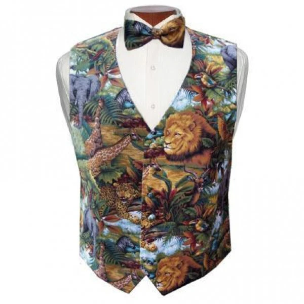 King of the Jungle Lion Tuxedo Vest and Bowtie - Image 1 of 1
