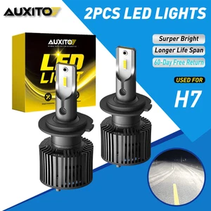 2X AUXITO H7 LED Headlight Bulb Kit High Low Beam 6000K Super White Error Free - Picture 1 of 12