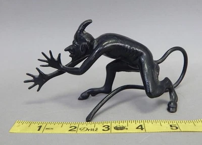 Art Deco Franz Bergmann Vienna Austria cast iron Satyr Puck Devil Demon figure - Image 1 of 2