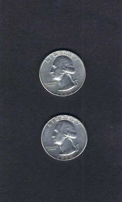 TWO QUARTERS 1963-D AND 1964-NO MINT MARK  ------Q-L1 - Image 1 of 2