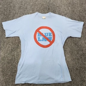 Bust The Blue Law T-shirt Men Small VTG 70s Single Stitch Touch Of Gold Tag USA - Picture 1 of 14