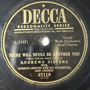 10" 78 RPM-Andrews Sisters-Can't We Talk It Over/There Will Never Be Another You - Picture 1 of 4