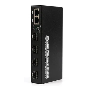 Gigabit-SFP-Medienkonverter, 4 SFP auf 2 RJ45-Transceiver, 10/100/1000 M, G5148 - Bild 1 von 6