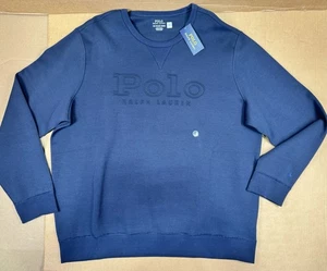Polo Ralph Lauren Classic Crewneck Sweatshirt XXL Navy Blau Logo Neu mit Etikett - Bild 1 von 11
