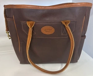 Ted Gilmer große braune robuste Ledertasche gebraucht - Bild 1 von 14