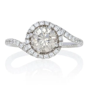 Danhov Abbraccio AE100 Platinum Engagement Setting Size 4.5 0.75–1.25ct Round - Picture 1 of 10