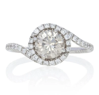 Danhov Abbraccio AE100 Platinum Engagement Setting Size 4.5 0.75–1.25ct Round - Image 1 of 4