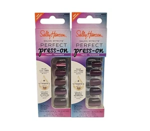 2 Pack Sally Hansen Perfect Manicure Press On Nails, Square Shape Don't Be Jewel - Picture 1 of 1