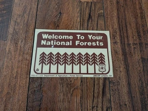 Vintage Welcome to Your National Forests Unicor Lompoc California Sign Post - Foto 1 di 2