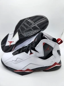 Michael Air Jordan Mens White Black Red Nike Retro True Flight Size 10 New - Picture 1 of 8