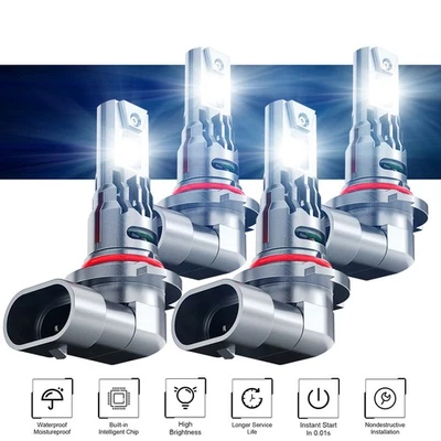 Faros LED luz alta/baja 4x bombillas para 2003 2004 2005 2006 GMC Sierra 1500 3500 Foto 1 de 4