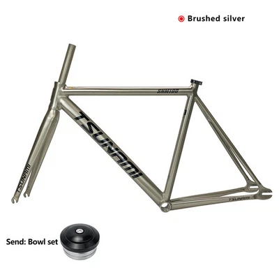 Juego de cuadro de engranaje fijo 700C 49/52/55/58CM piezas de cuadro de bicicleta de pista de una sola velocidad Foto 1 de 4