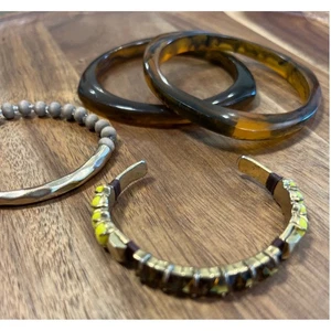 Vintage-Inspired Bracelet Lot | J.Crew Cuff, Tortoise Bangles & More - Picture 1 of 9