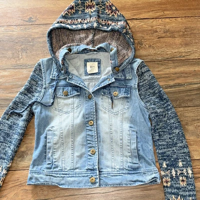Chaqueta de jean suéter para mujer Billa Bong con capucha desmontable Southwest pequeña Foto 1 de 4