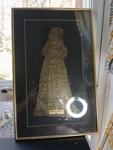 Brass Rubbing Of Elizabeth Culpeper 1634 Ardingly Sussex Court Dress Lady - Bild 1 von 16