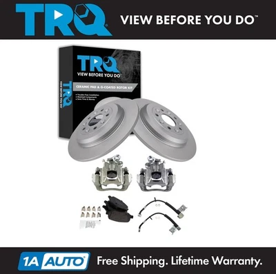 Kit de pastillas de freno y rotor TRQ Premium con recubrimiento en G de cerámica para Ford Explorer 2011 Foto 1 de 4