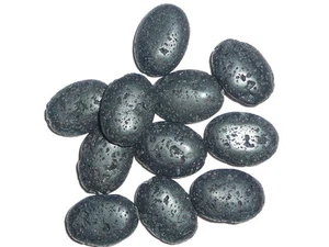 Black Oval Lava Beads 18x13mm (11 beads) - Bild 1 von 9