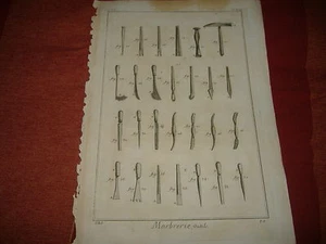 1700 DIDEROT D'ALEMBERT MARMOR WERKZEUGE MARMOR PL.XIII - Bild 1 von 1