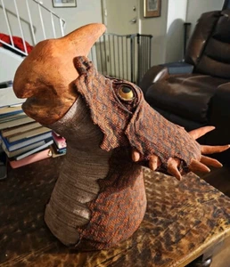 Merikay MacKenna "How To Get A Head Without Hunting" Dinosaur Sculpture - Picture 1 of 11