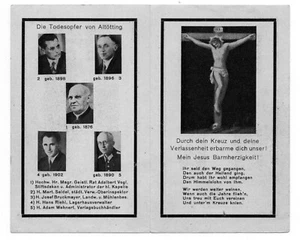 2. Weltkrieg Deutsche Sterbekarte Sterbebild Foto - seltene SS Massenhinrichtung - Bild 1 von 2