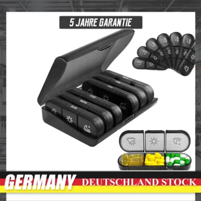 Wöchentlicher Pillendose 7 Tage 3Fächer Morgens Mittags Abends für Reisen Alltag